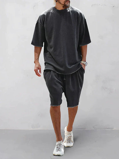 Herren Zweiteiliges Oversize-Set mit elastischem Bund