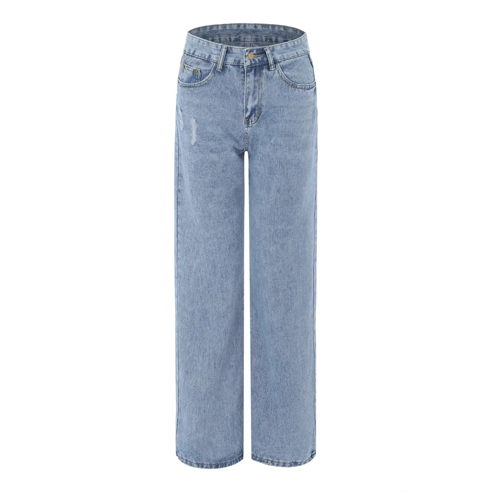 Jeans mit hohem Bund und weitem Schnitt
