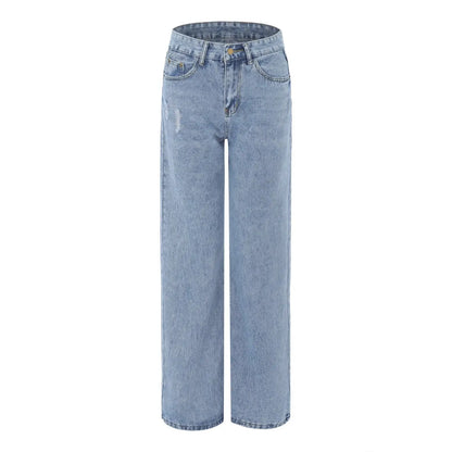 Jeans mit hohem Bund und weitem Schnitt