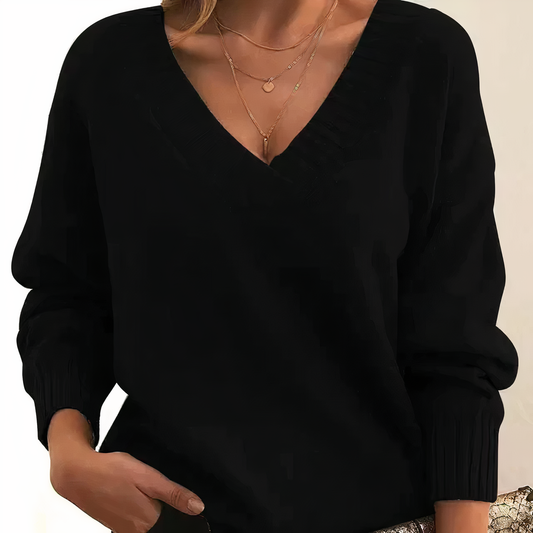 Kaschmir Pullover mit V-Ausschnitt