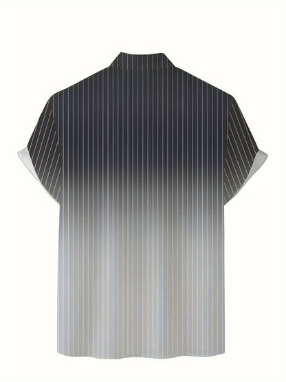 Kurzarm-Button-Down-Shirt mit Farbverlauf