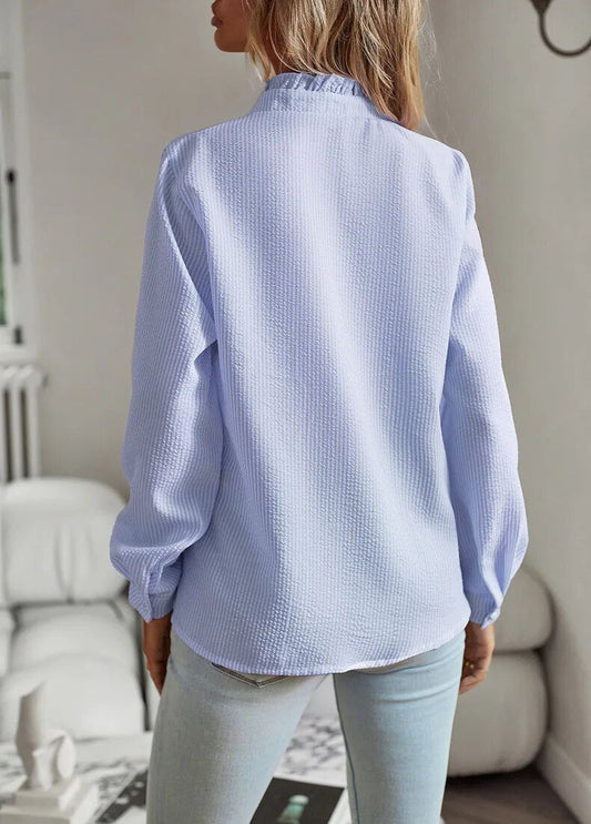 Langarm Bluse mit Kragen