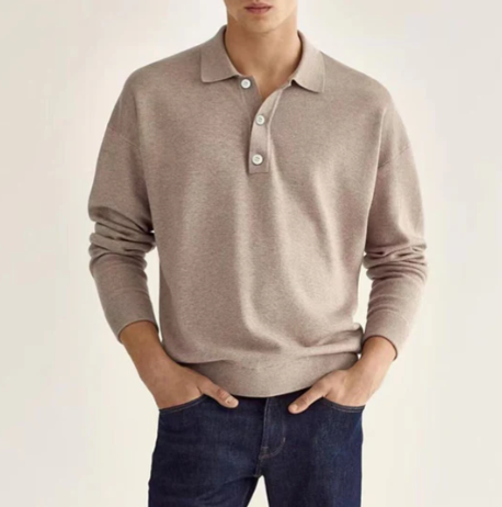 Langarm Poloshirt Herren