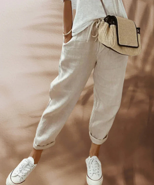 Lässige und Stilvolle Leinenhose Damen