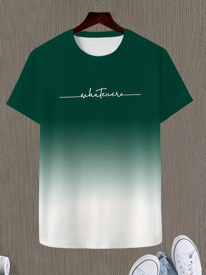 Lässiges Rundhals-T-Shirt mit Schriftzug für Herren