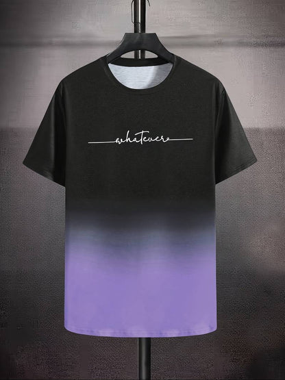 Lässiges Rundhals-T-Shirt mit Schriftzug für Herren