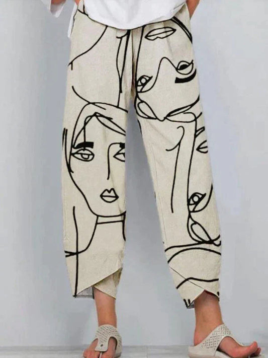 Modische Leinenhose für Damen