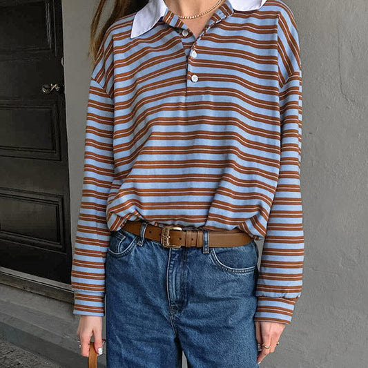 Polo Sweater gestreift