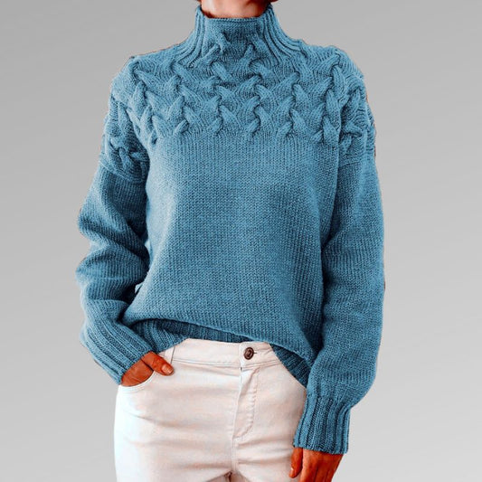 Rollkragenpullover mit Muster