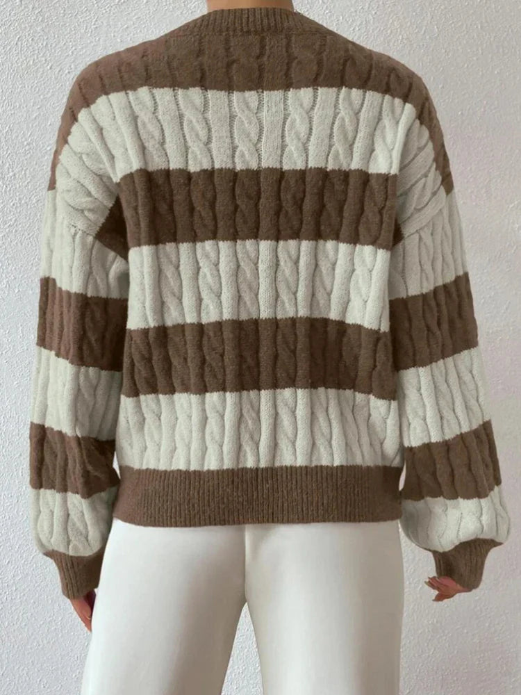 Langarm Sweater gestreift