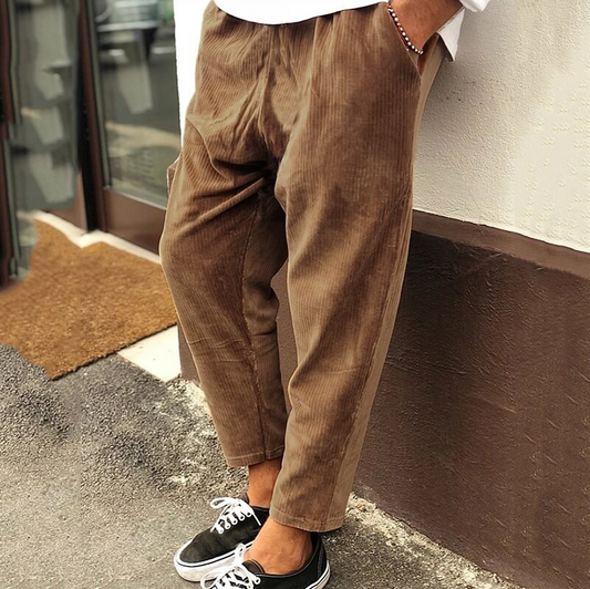 Herren-Hybridhose mit elastischem Bund und Reißverschlusstaschen aus Funktionsmaterial