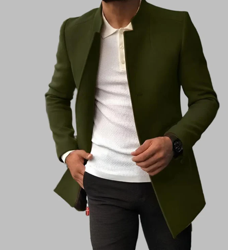 Herrenjacke – Reißverschluss,glattes Gewebe