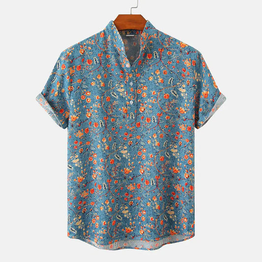 Stilvoll Herren Hemd mit Blumenmuster für den Sommer