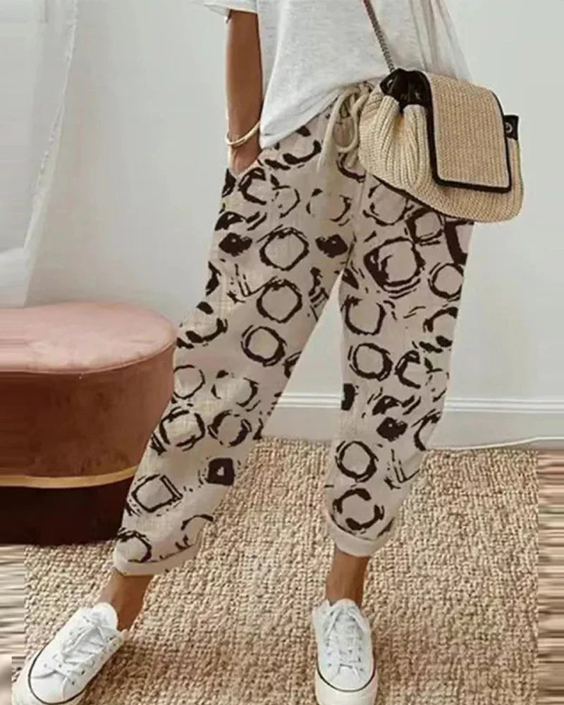 Stilvolle, Elegante Leinenhose für Damen
