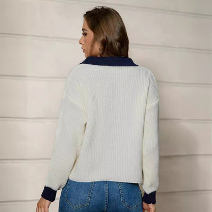 Strickjacke langarm mit Polokragen