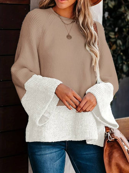 Stylischer Zweifarbiger Pullover