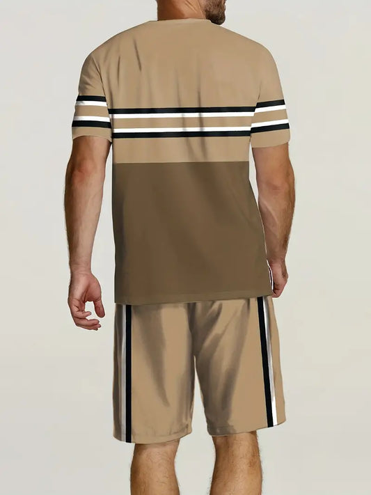 Trendiges, lässiges Set aus Kurzarm-T-shirt und Shorts