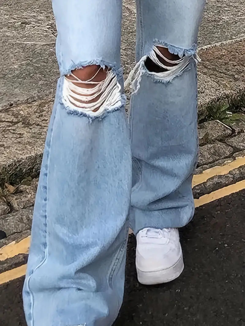 Vintage.Denim mit hohem Bund und Flair