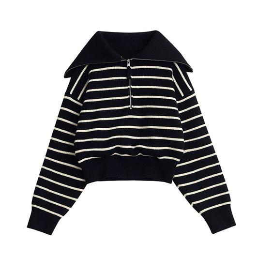 Weicher Pullover mit Reißverschluss