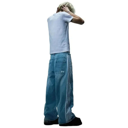 Baggy-Jeans mit hohem Bund