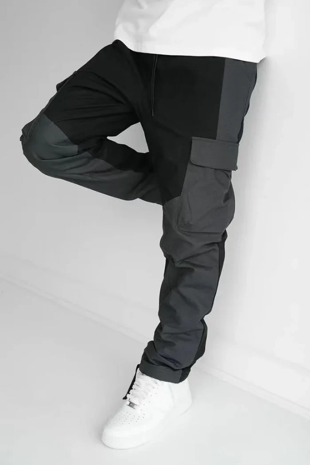 Zweifarbige Cargohose für Herren