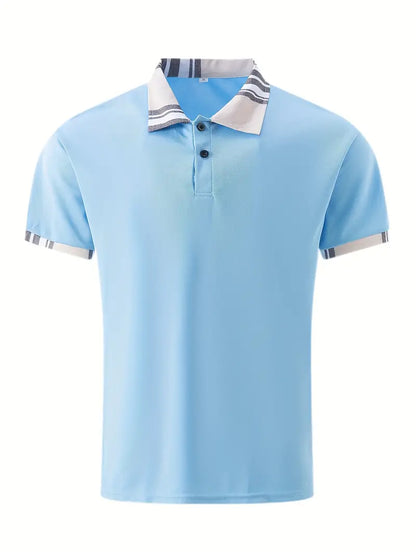 Herren-Hemd – Knopfverschluss – Materialmix – geeignet für Frühling und Sommer